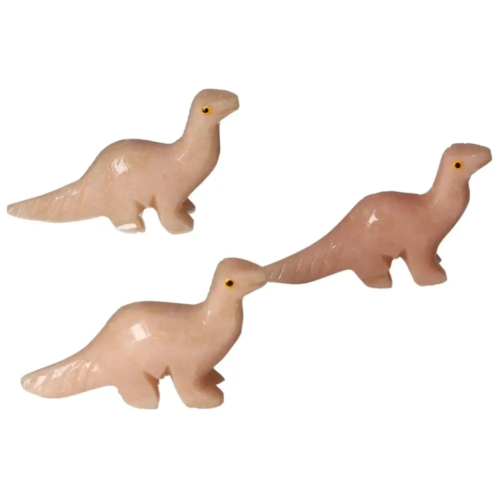 Carved Dolomite Dinosaur sculptures by Sylvia Crystals, combining artistic beauty and emotional wellness benefits.