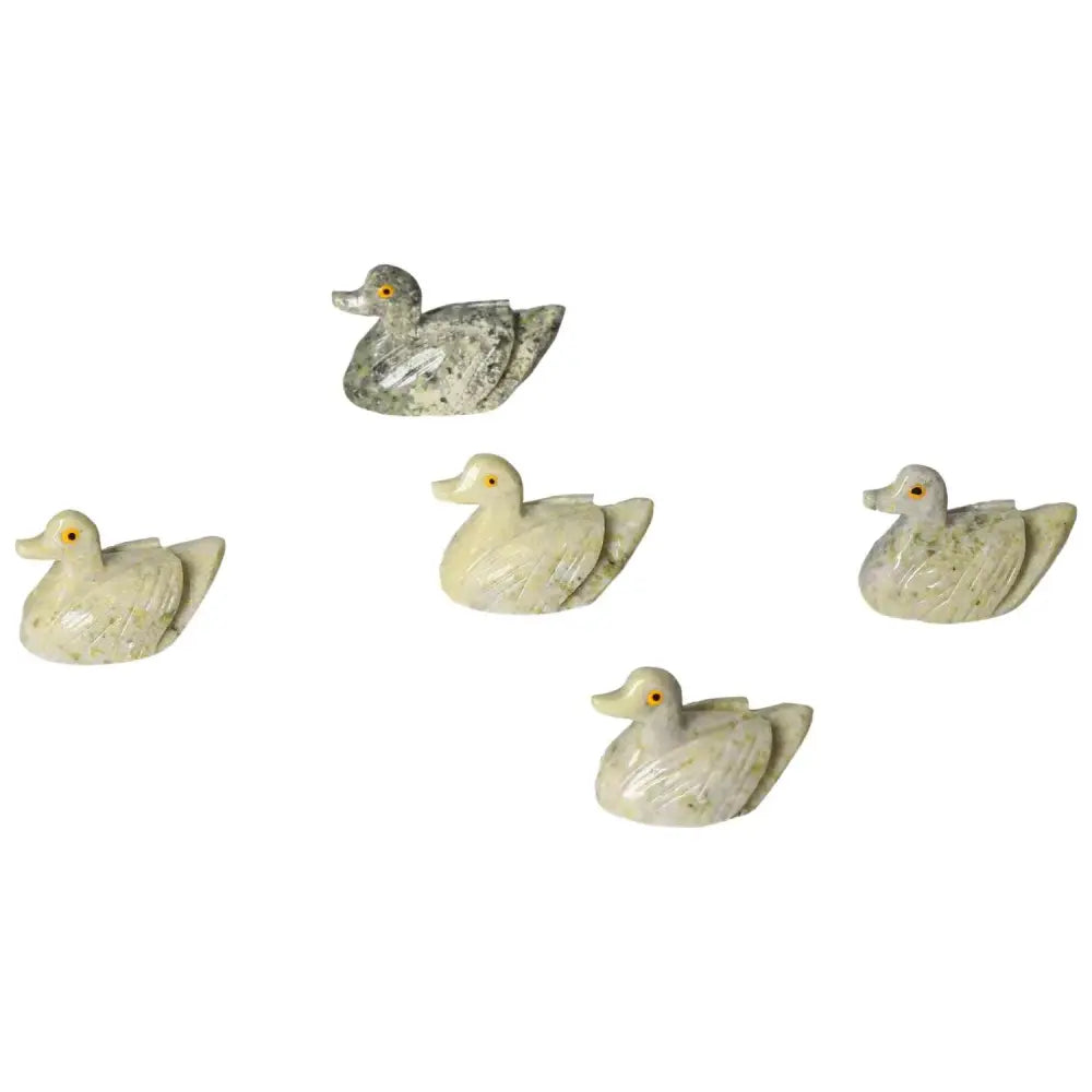 Carved dolomite ducks showcasing elegance and tranquility, perfect for home decor and promoting emotional balance.