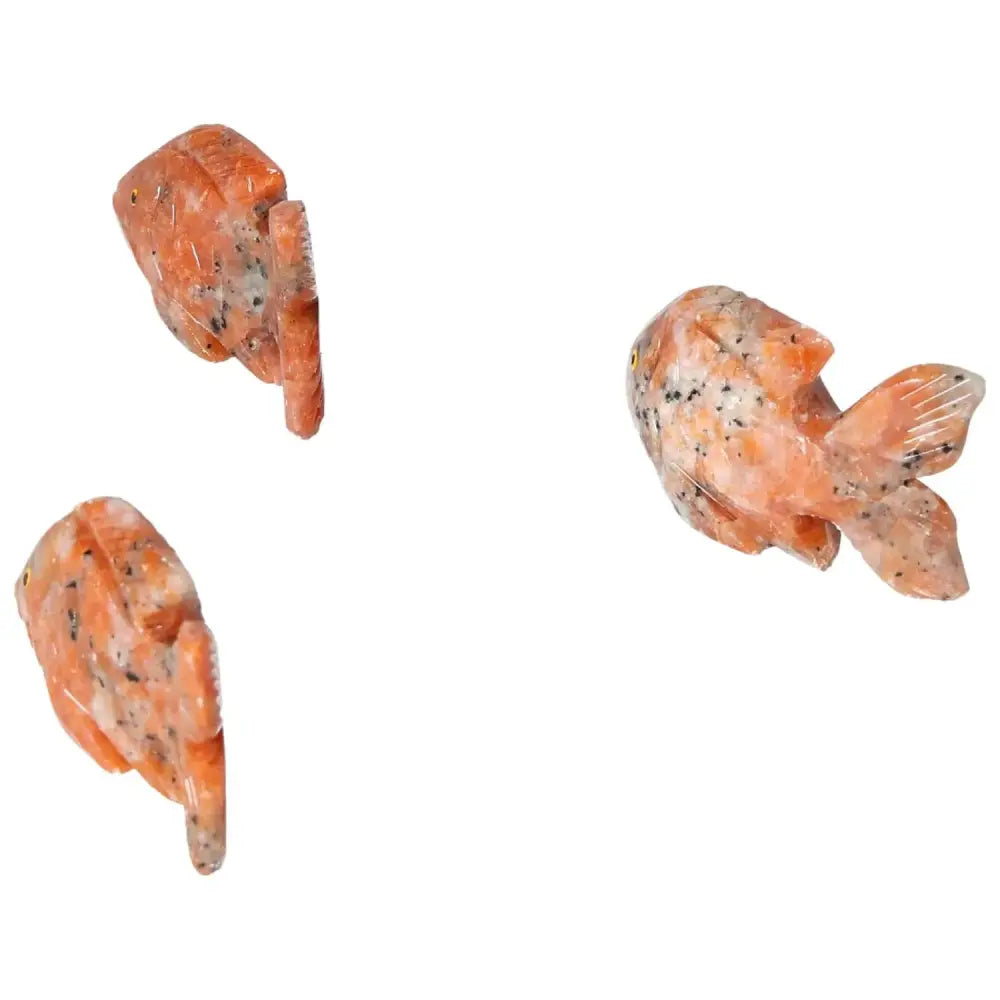 Exquisite Carved Dolomite Fish Sculptures by Sylvia Crystals, showcasing premium craftsmanship and unique design for energy cleansing.