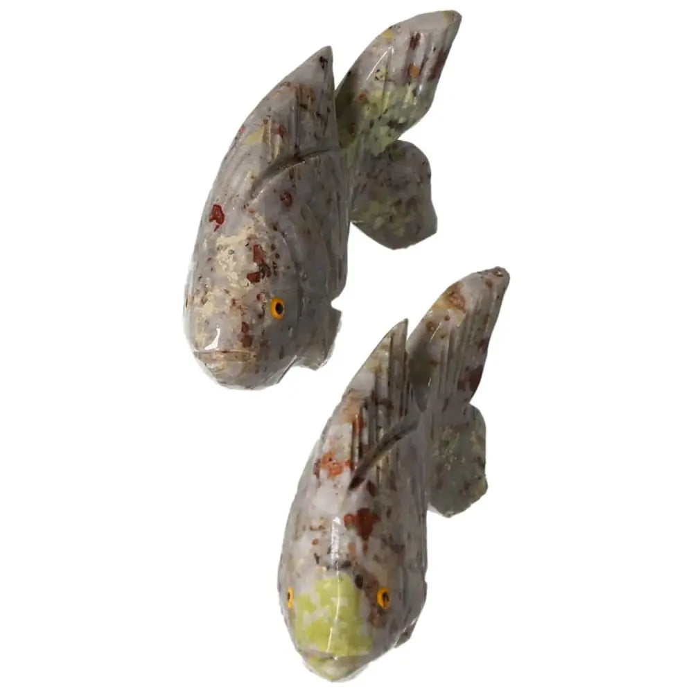 Carved Dolomite Fish by Sylvia Crystals, promoting tranquility, handpicked for emotional balance and negative energy cleansing.