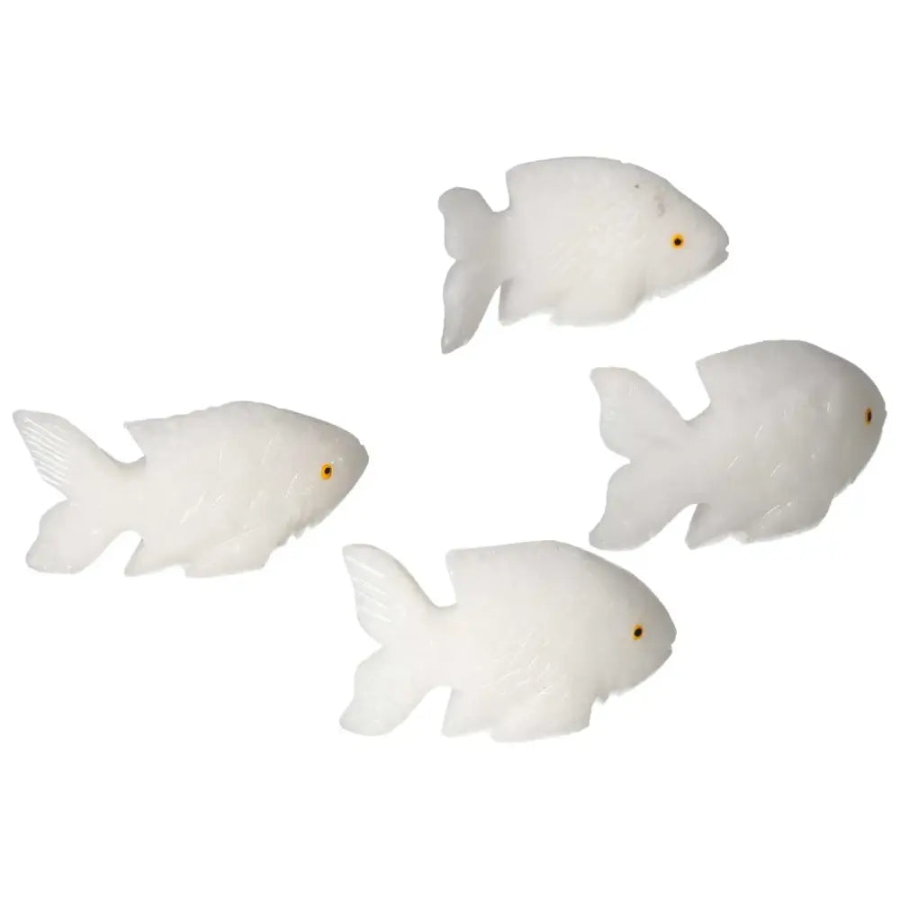 Carved Dolomite Fish from Sylvia Crystals, showcasing luxury craftsmanship and natural beauty, ideal for emotional balance and decor.