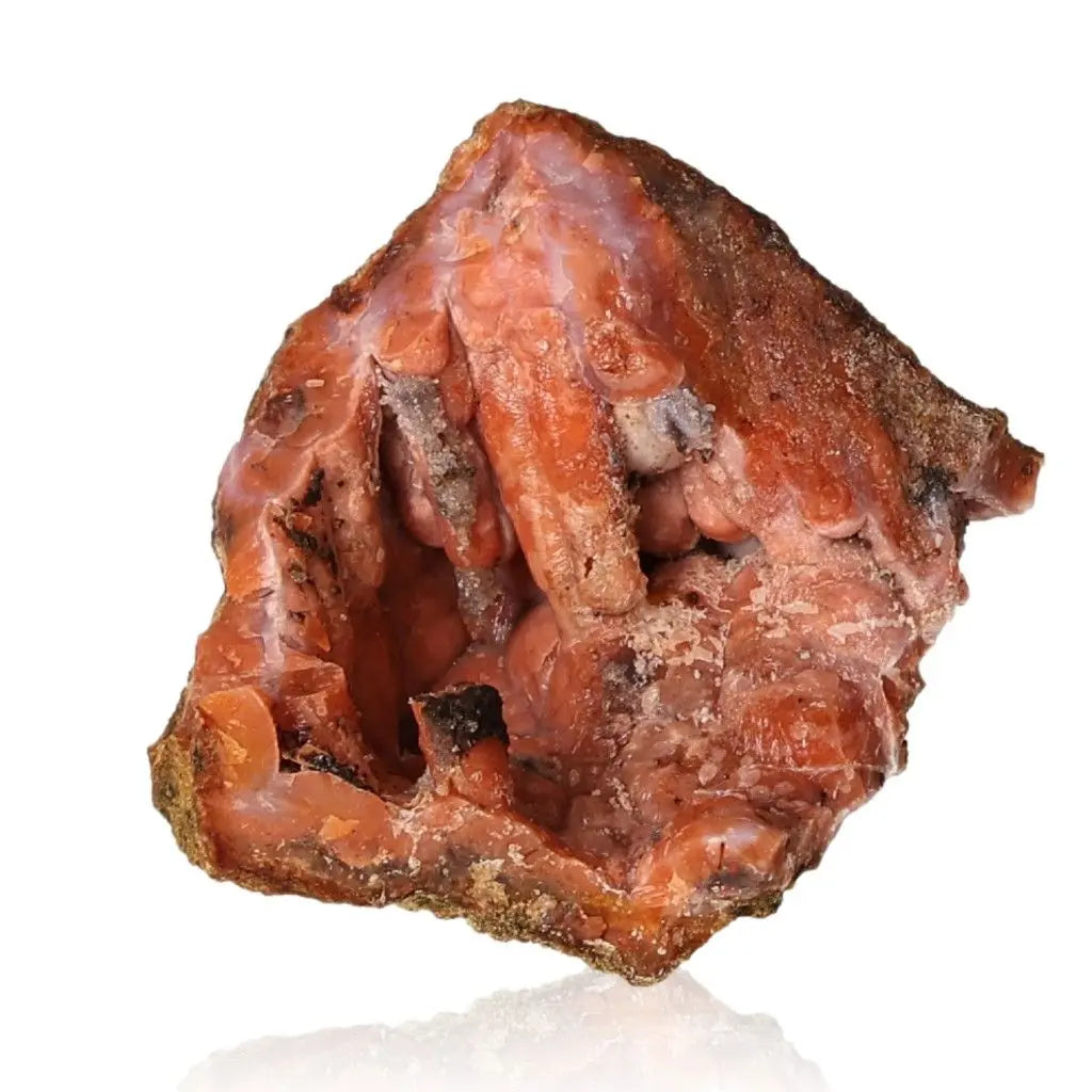 Chalcedony Stalactite from Sylvia Crystals with earthy hues, showcasing intricate layers and natural artistry.