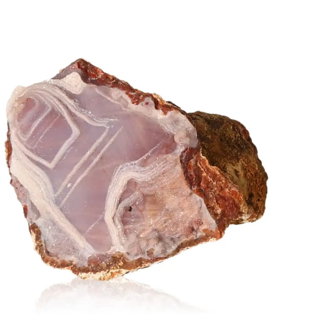 Natural Chalcedony with Quartz Stalactite showcasing unique patterns, perfect for spiritual and home decor. Sylvia Crystals exclusive.