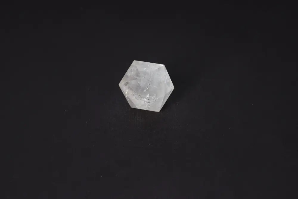 Clear Quartz Geometric Sphere 4 cm for purification and harmonizing energy, absorbs negative vibrations and cleanses spaces.