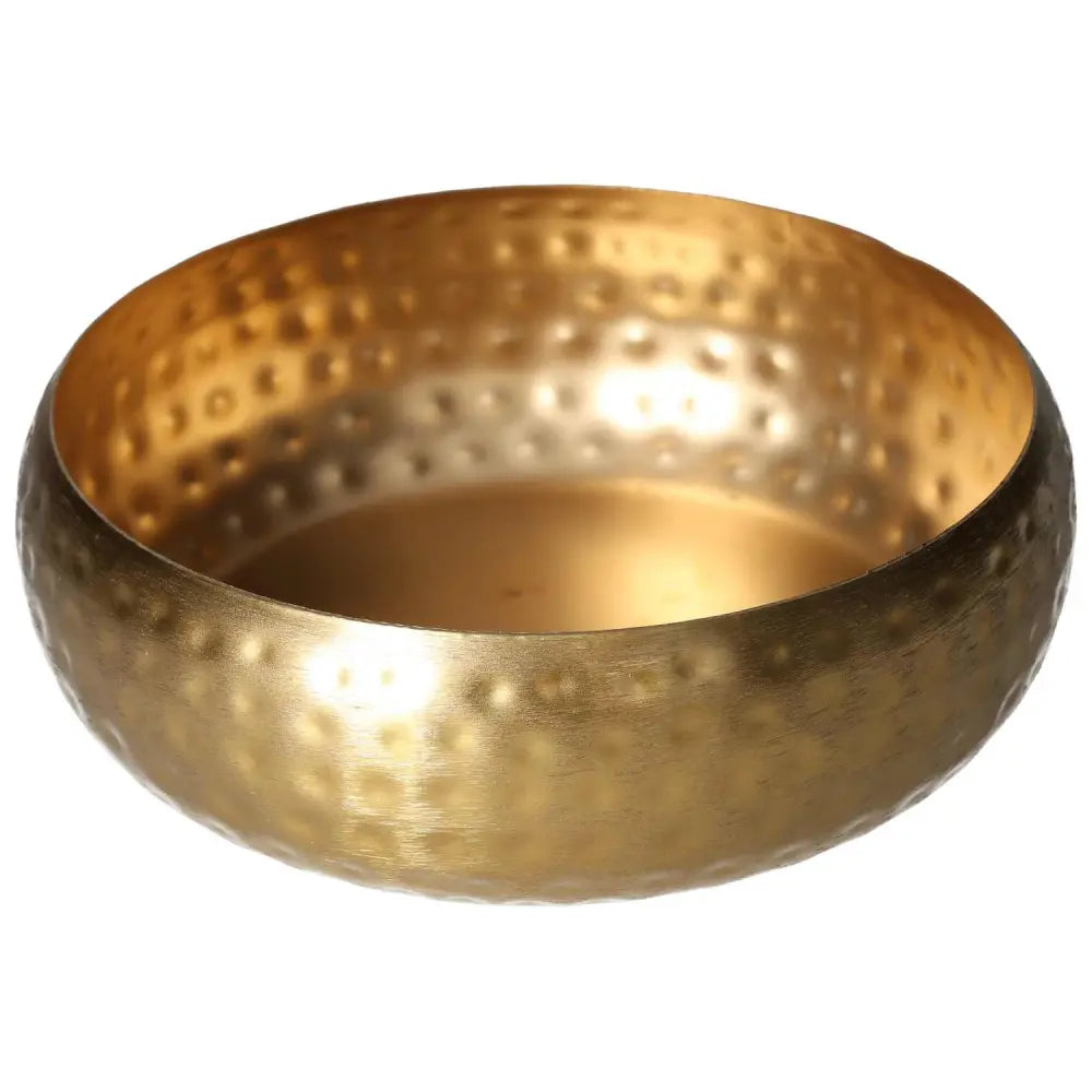 Luxurious Sylvia Crystals decorative bowl, gold-toned and intricately crafted, perfect for enhancing elegant home decor.