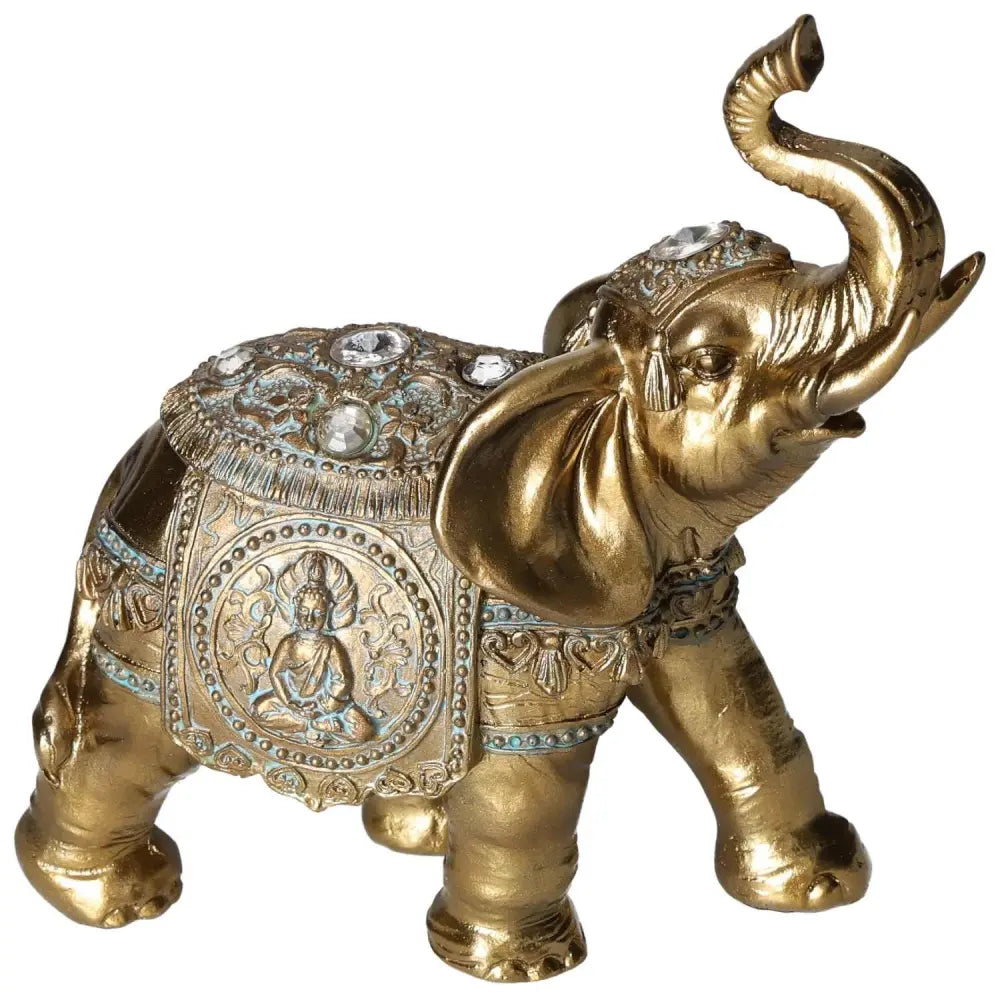 Elegant elephant home decor figure with intricate detailing, embodying wisdom and strength, from Sylvia Crystals; luxury decor piece.