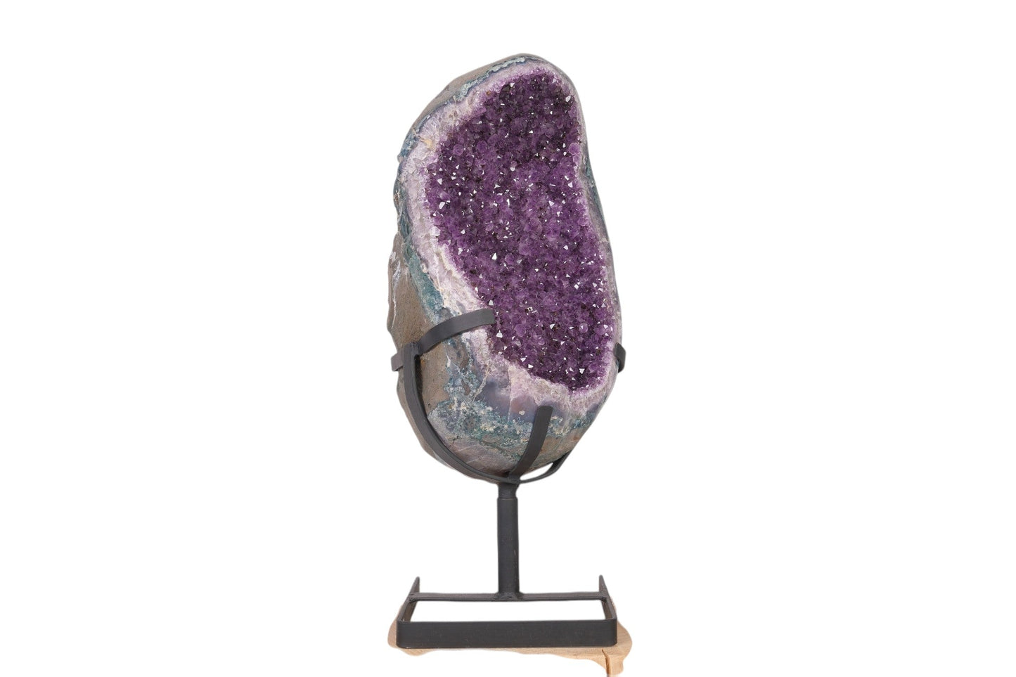 Geode di Ametista su Supporto in Metallo