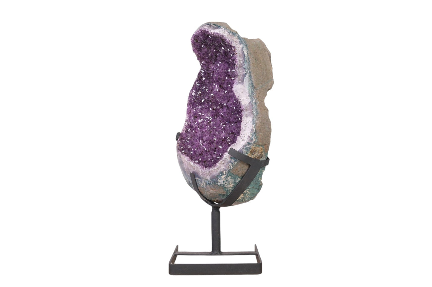 Geode di Ametista su Supporto in Metallo