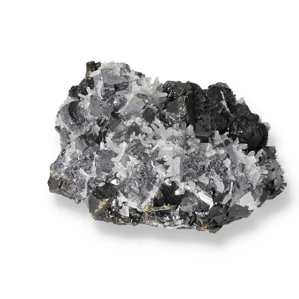 Exquisite Galena with Sphalerite and Quartz mineral specimen, showcasing natural beauty and spiritual harmony from Sylvia Crystals.