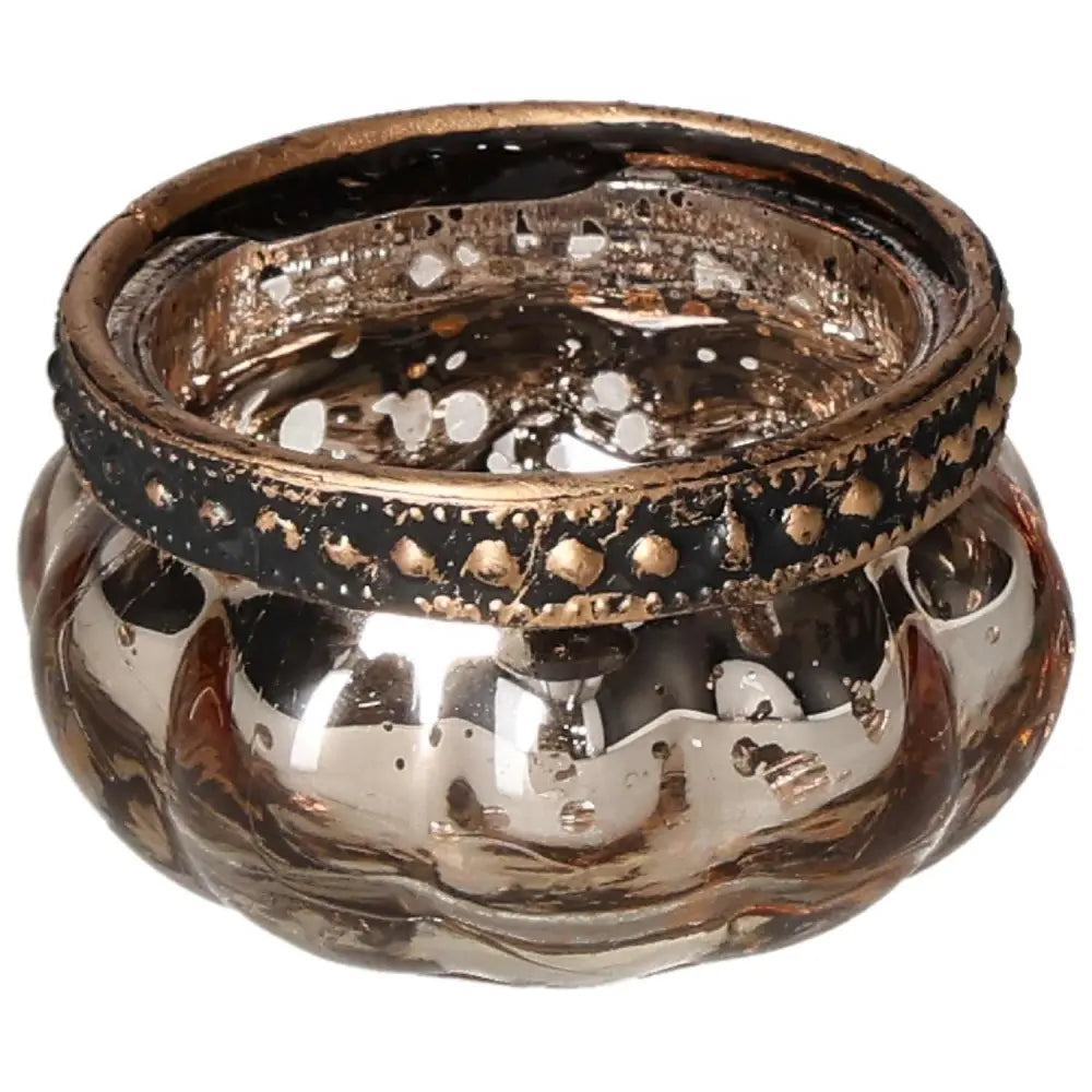 Elegant Sylvia Crystals Gold Candle Holder with ornate design, reflecting luxury and serenity in a premium decor accessory.