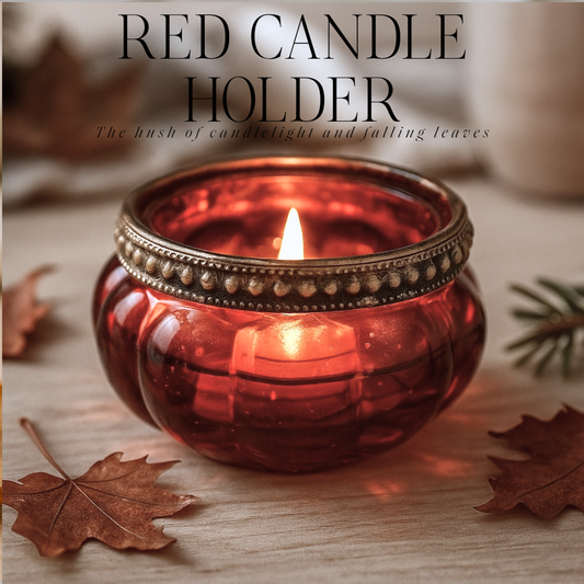 Rode kaarsenhouder – felle kleur en warme gloed