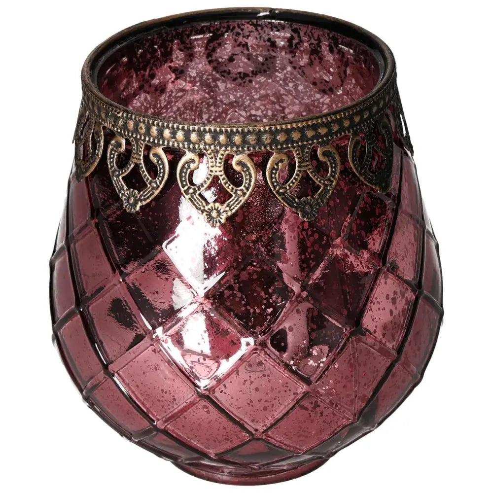 Elegant Lantern with Metal Rim showcasing detailed craftsmanship and crystal core, exuding timeless sophistication and charm.