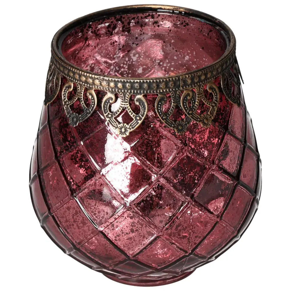Elegant lantern with metal rim and crystal core, showcasing modern sophistication and timeless charm by Sylvia Crystals.