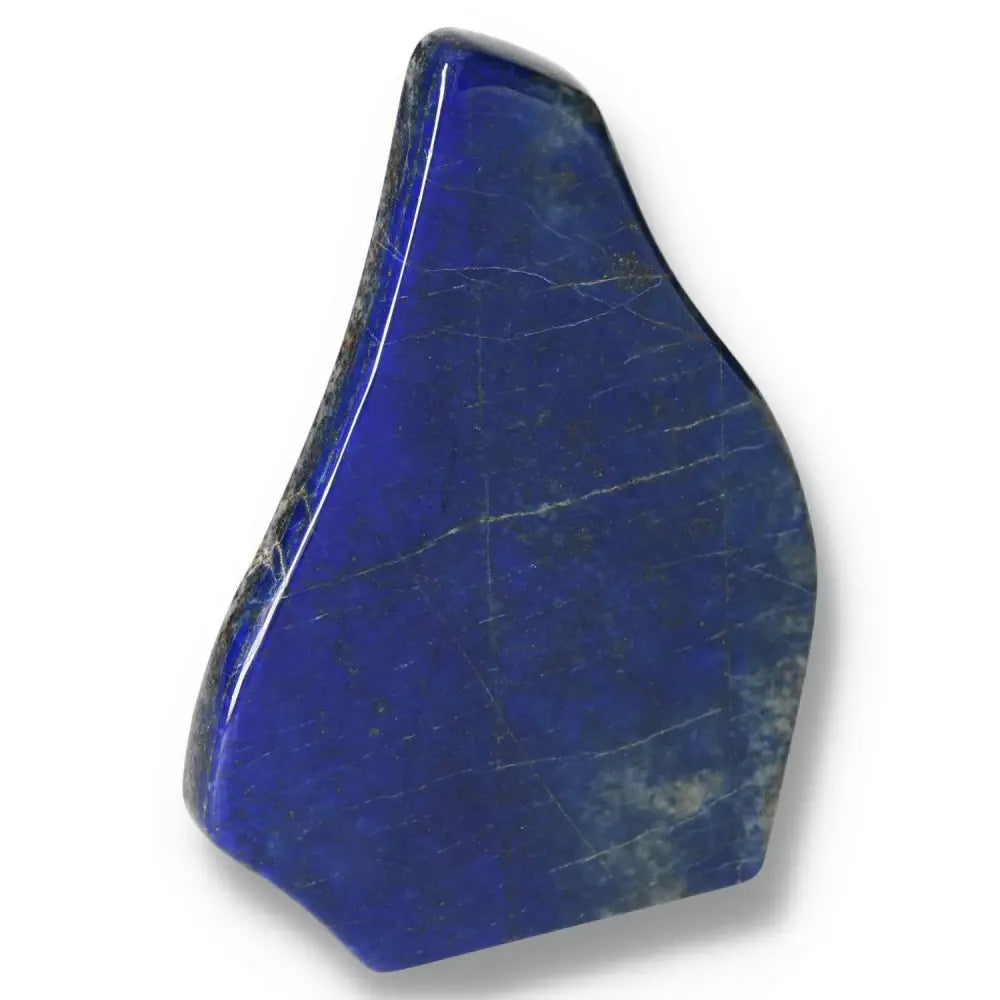 Lapis Lazuli Freeform from Pakistan showcasing deep blue hues and golden pyrite, perfect for crystal collections and home décor enhancement.