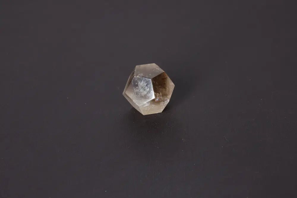 Lemurian Quartz geometric sphere featuring sacred geometry with ethereal clarity, enhancing spiritual connection and ancient wisdom.