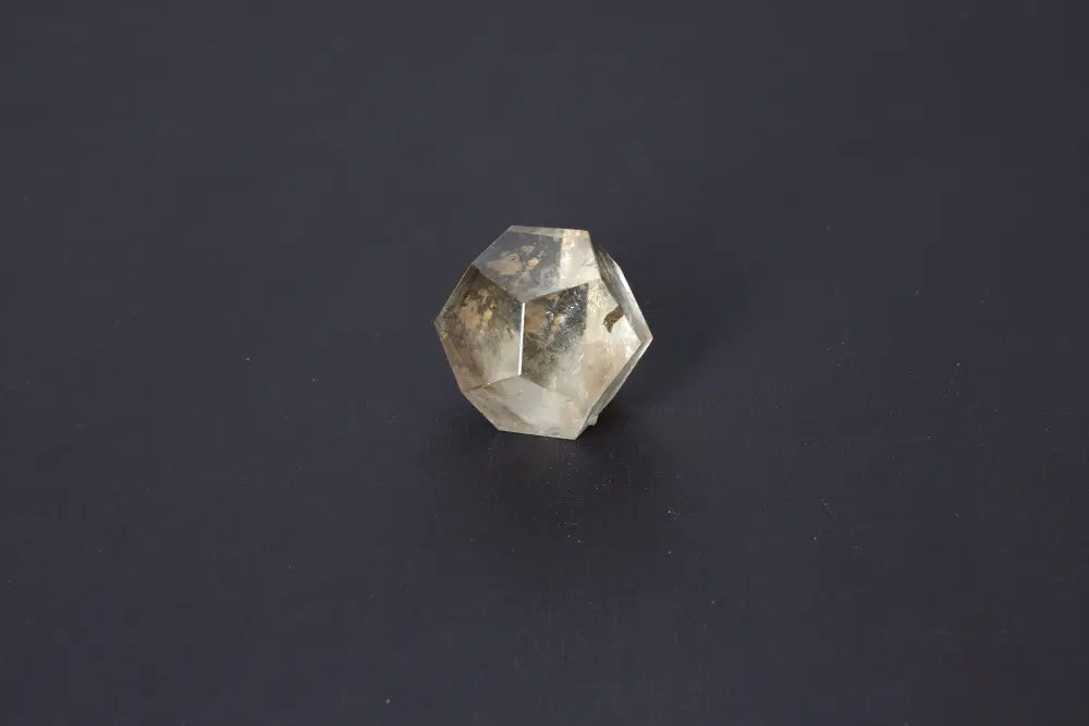 Lemurian Quartz geometric sphere on dark background, showcasing sacred geometry and ancient wisdom