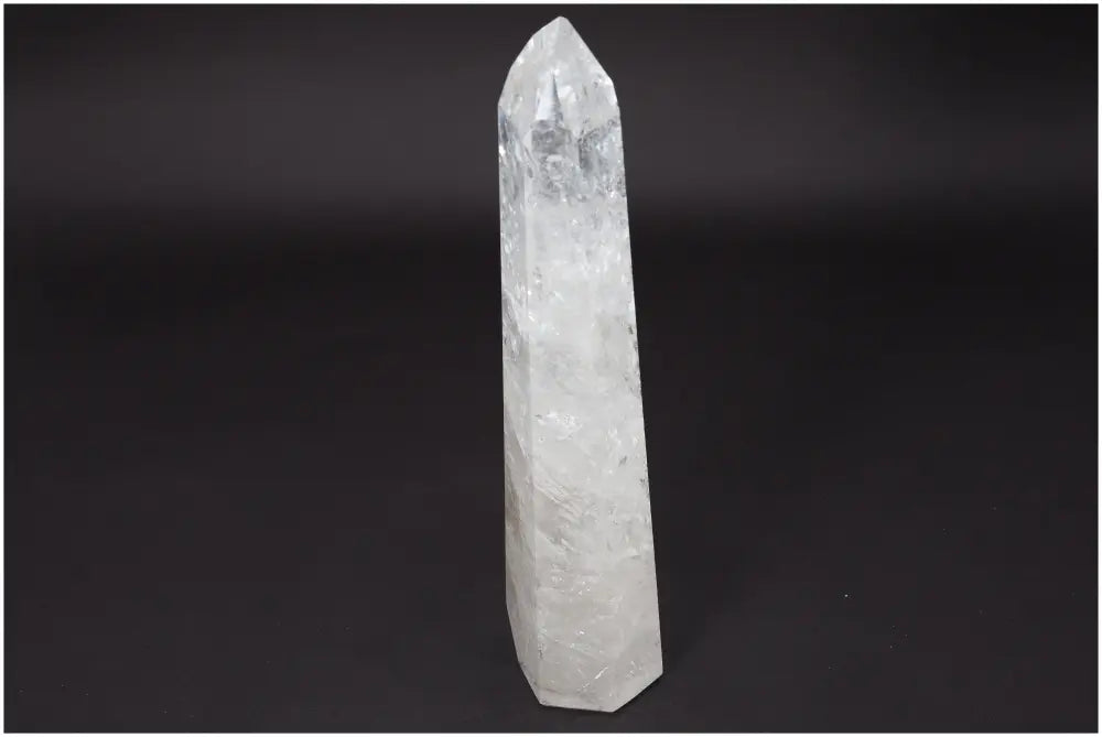 Lemurian Quartz Obelisk, clear crystal for balance and personal growth, ethically sourced and naturally formed, Master Healer stone.