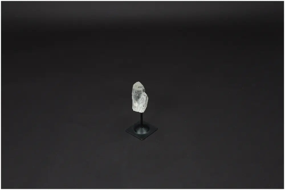 Lemurian Quartz Crystal on Metal Stand - Clear Quartz for healing and balance, hand-selected and ethically sourced for personal growth.