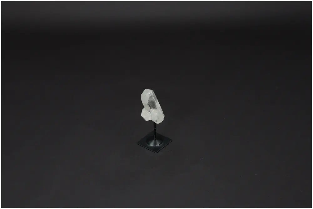 Lemurian Quartz Crystal on Metal Stand for purification, harmonizing body and mind, and neutralizing negative energy and radiation.
