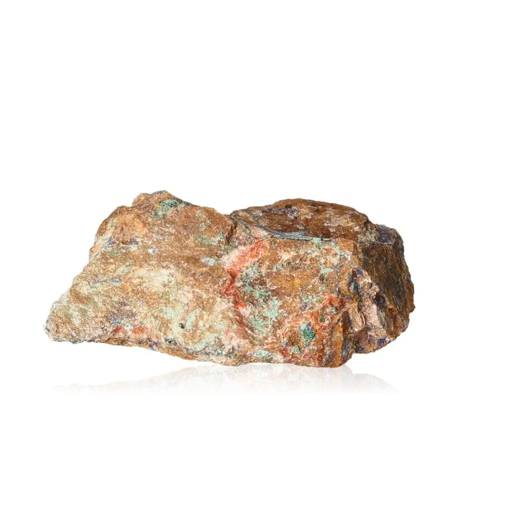 Raw malachite gemstone with vibrant green swirls and bands, symbolizing tranquility and vitality.