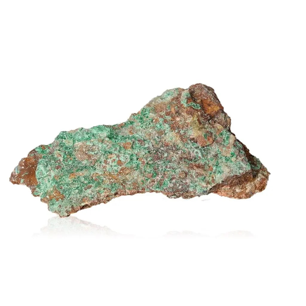 Raw malachite gemstone showcasing vibrant green hues and natural textures, highlighting its energetic and soothing properties.