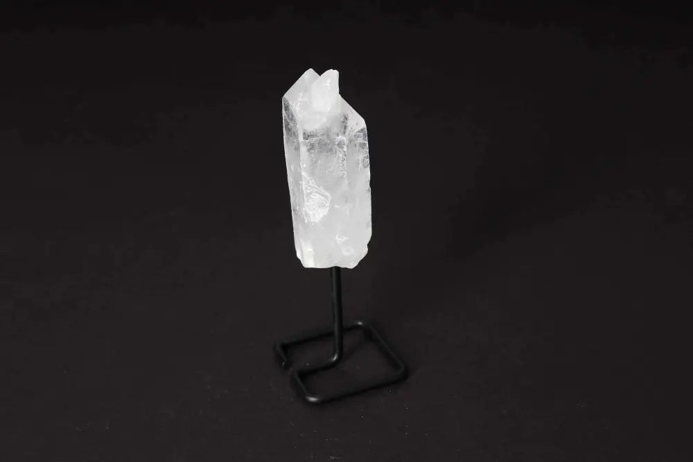 Natural Clear Quartz Point on Stand for energy amplification and clarity