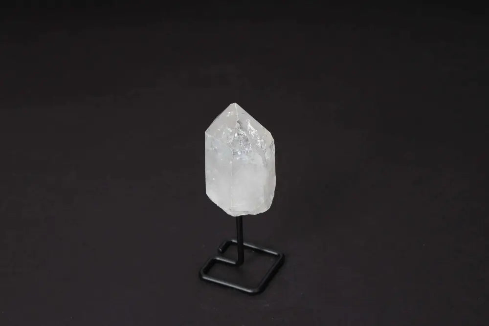 Natural Clear Quartz Point on Stand for energy amplification and clarity