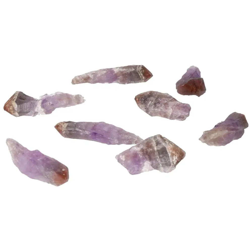 Natural Point Amethyst S crystals from Sylvia Crystals, enhancing tranquility and concentration with spiritual harmony.