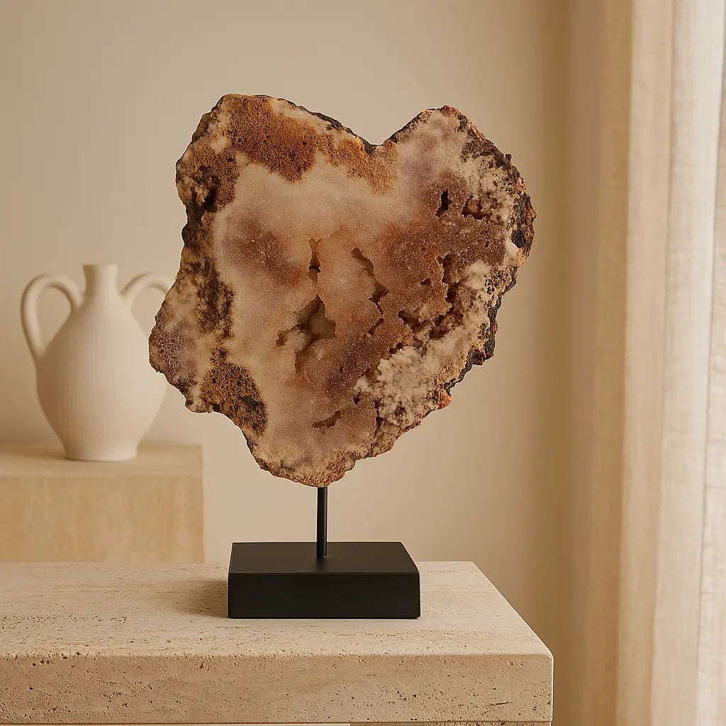 Pink Amethyst on Metal Stand Sylvia Crystals Sp. z o.o.