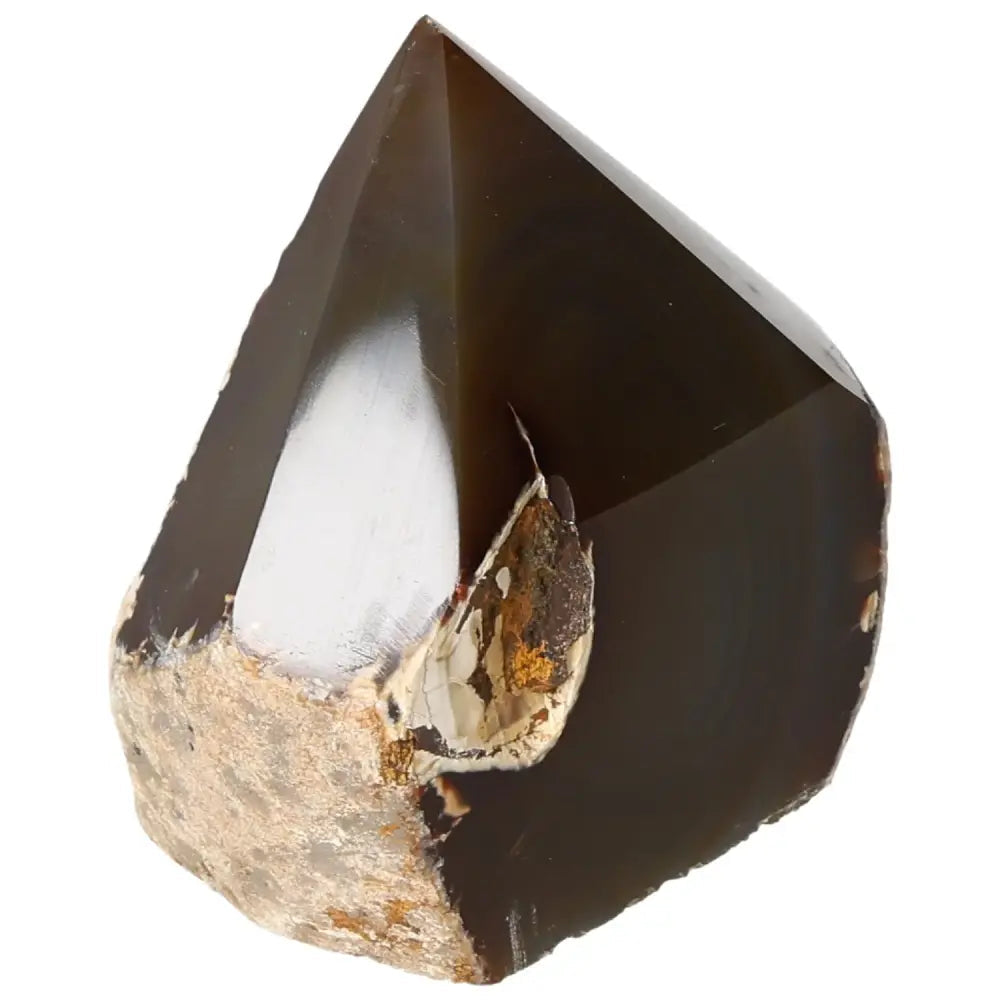 Polished Agate Point displaying its unique natural patterns and glossy finish, ideal for enhancing tranquility and grounding energy.