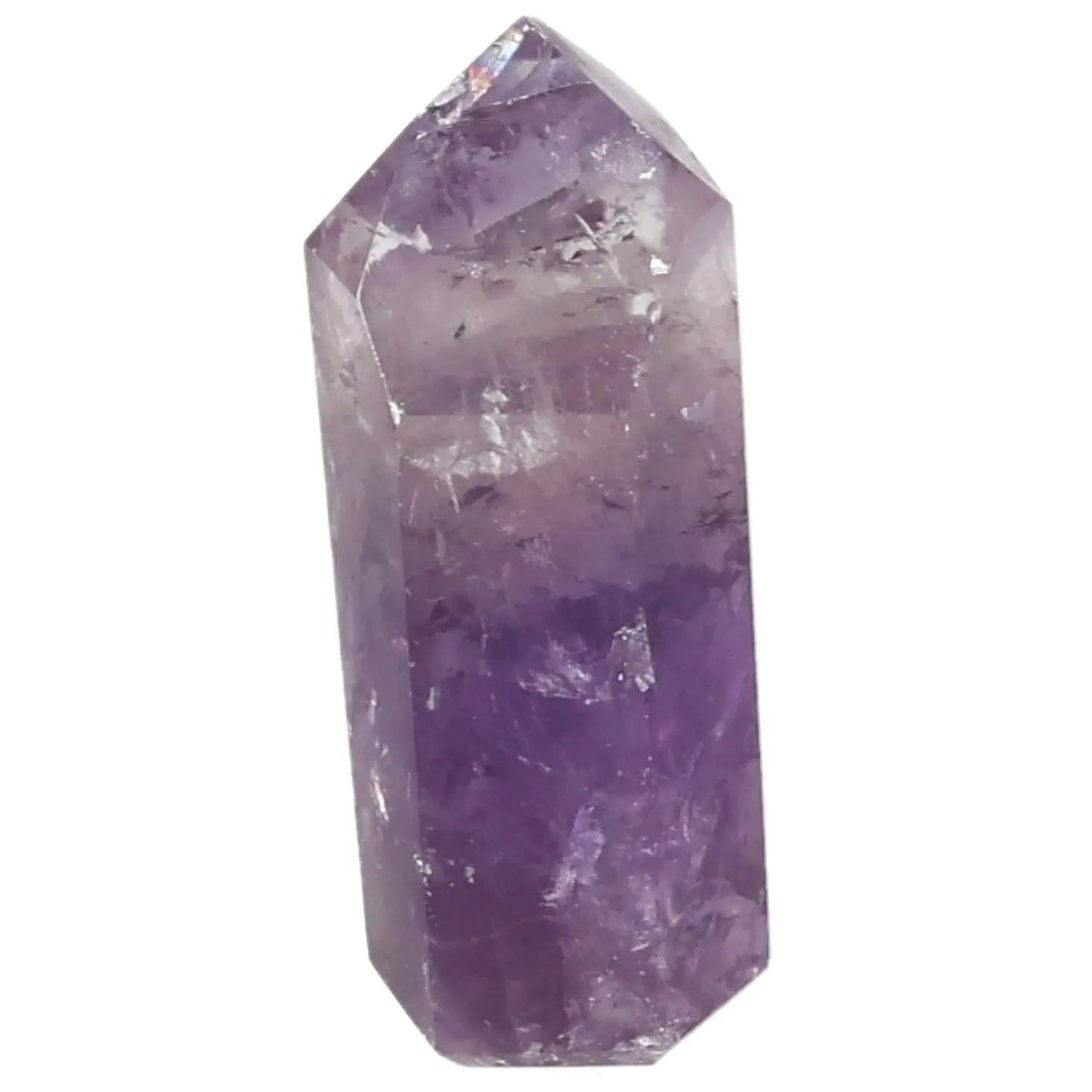 Polished Amethyst Obelisk with vivid purple hues, perfect for decor and stress relief.