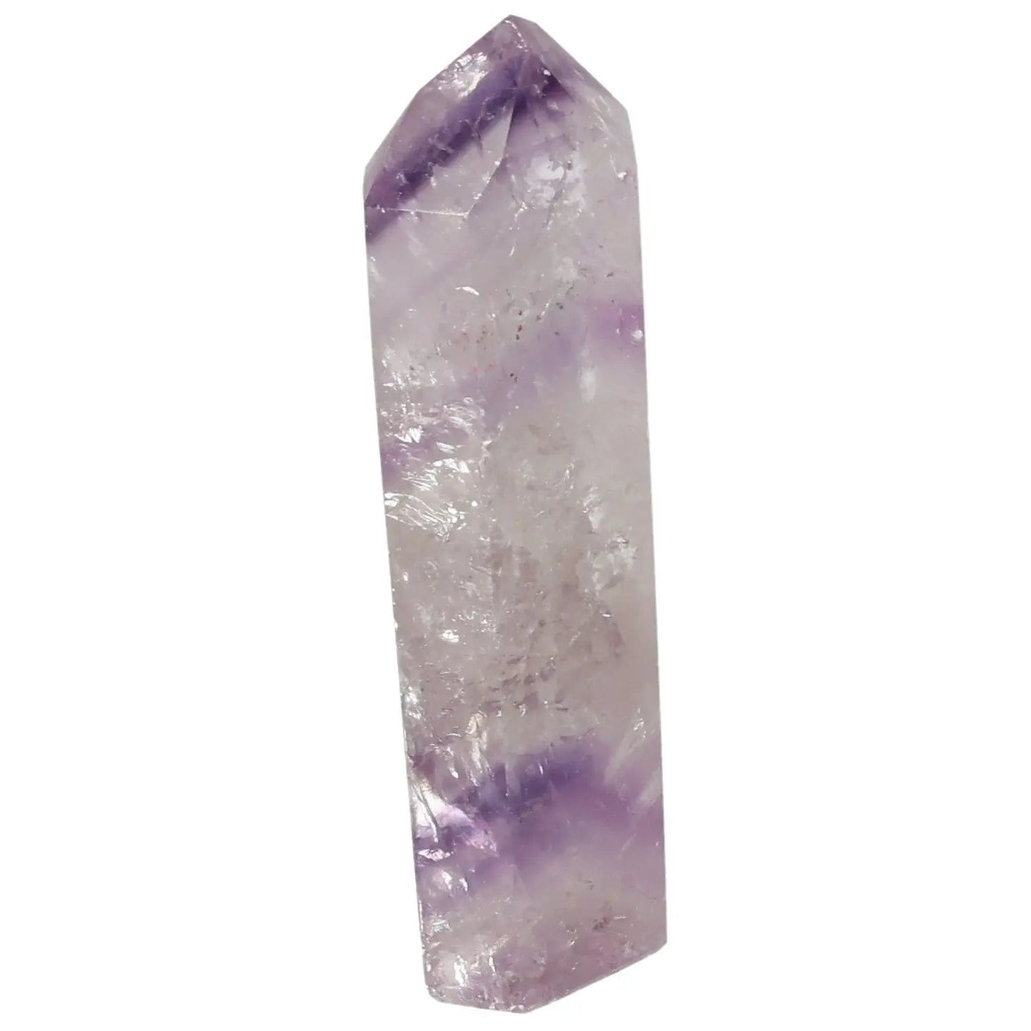 Polished Amethyst Obelisk by Sylvia Crystals, showcasing luxury and spiritual elegance in premium handcrafted gemstone design.
