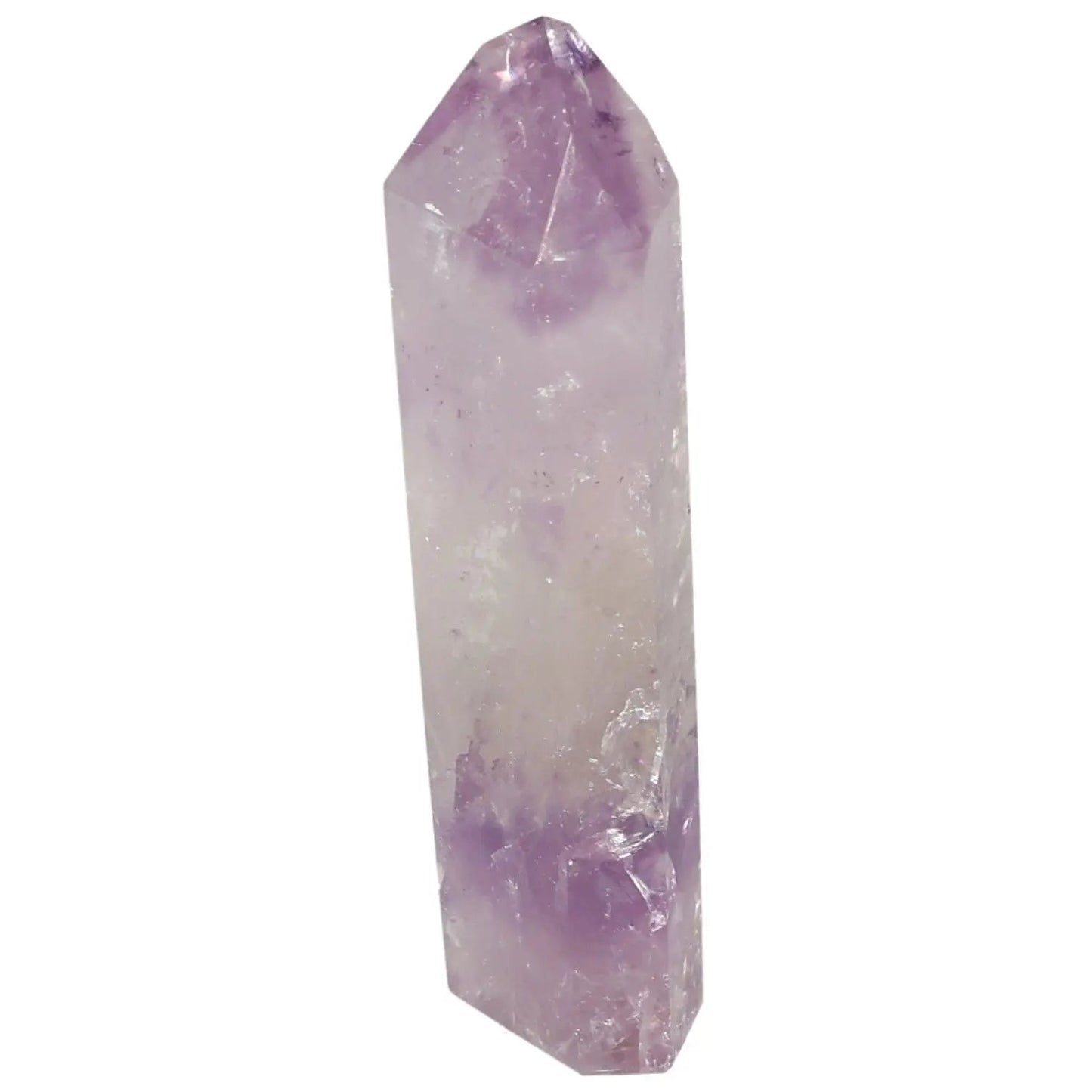 Polished Amethyst Obelisk from Sylvia Crystals, showcasing luxury and spirituality in premium design.