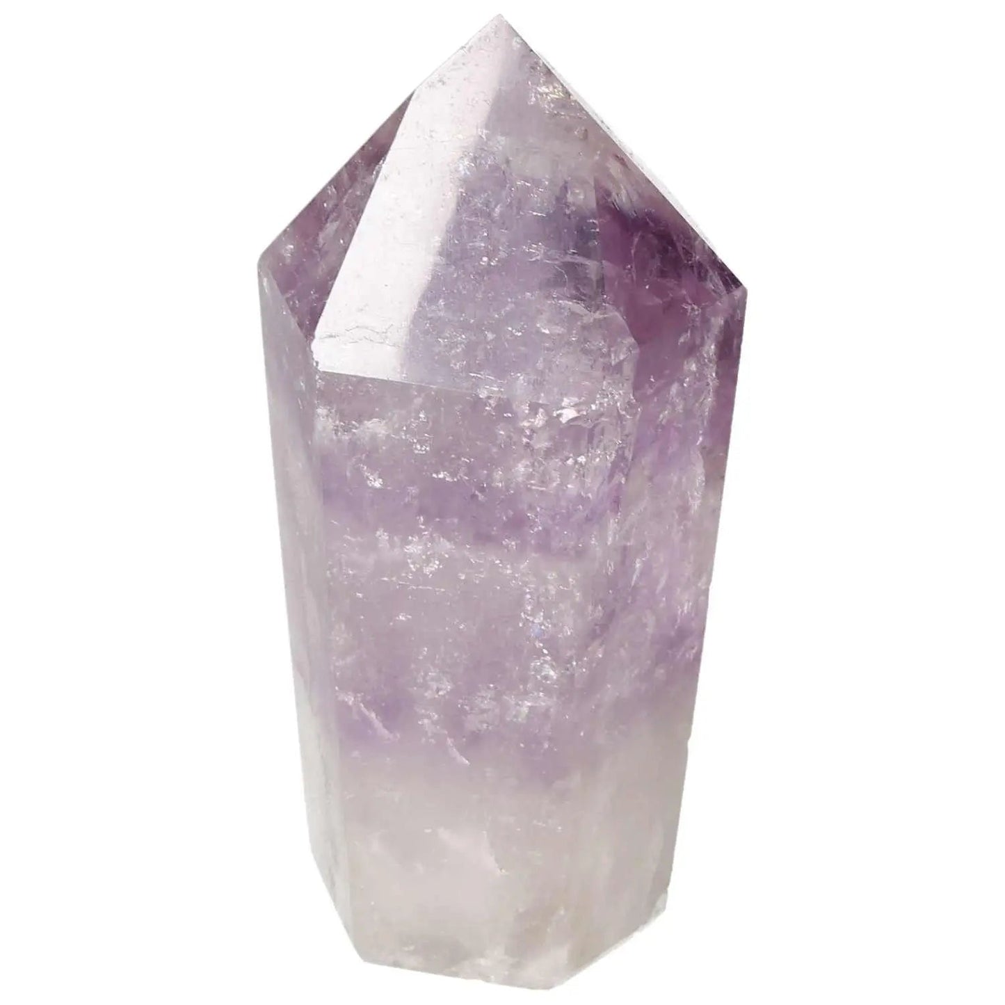 Polished Amethyst Obelisk from Sylvia Crystals, enhances concentration and emotional stability, handpicked for premium quality.