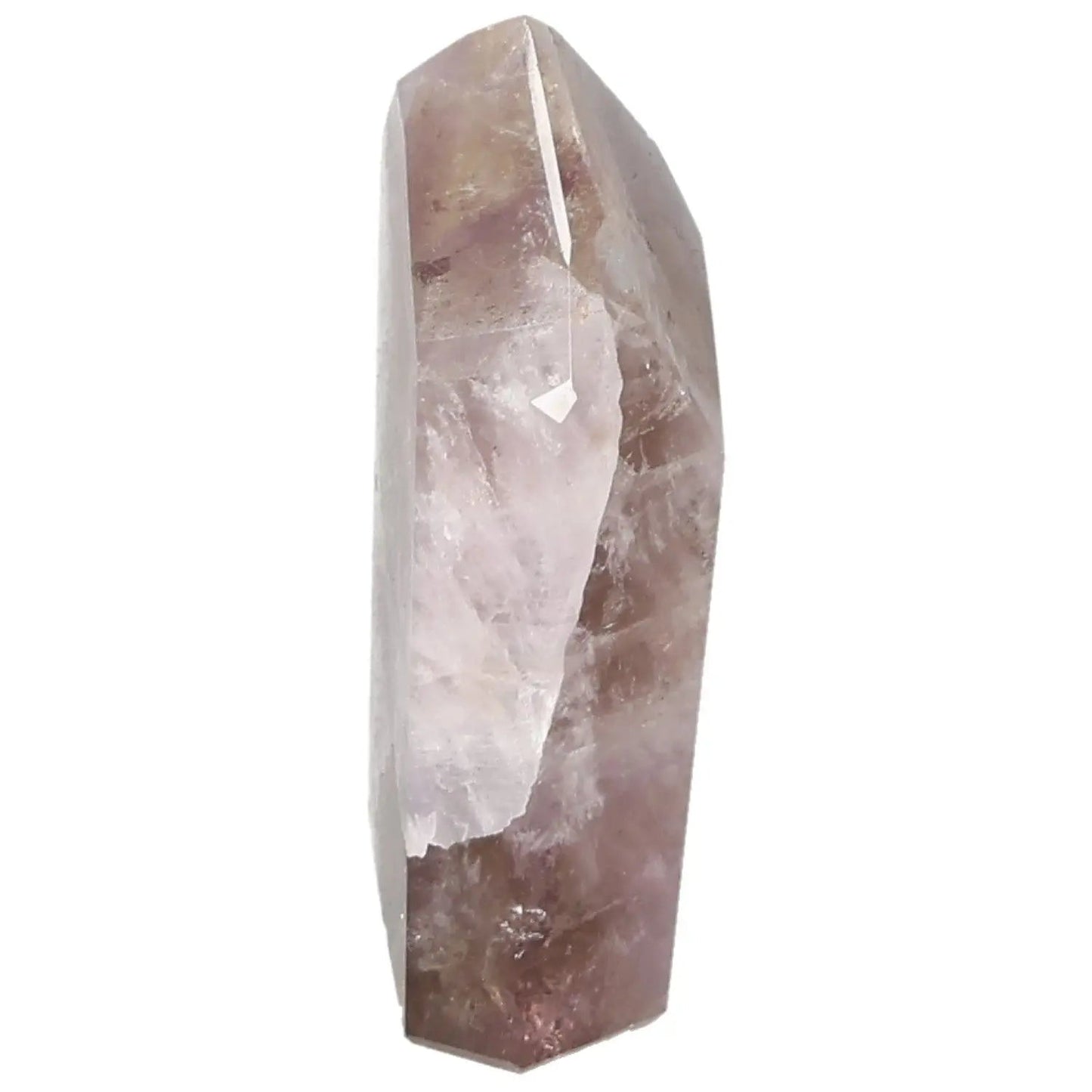 Polished Amethyst Super Seven Point crystal from Sylvia Crystals, enhances energy and focus, premium quality stone.