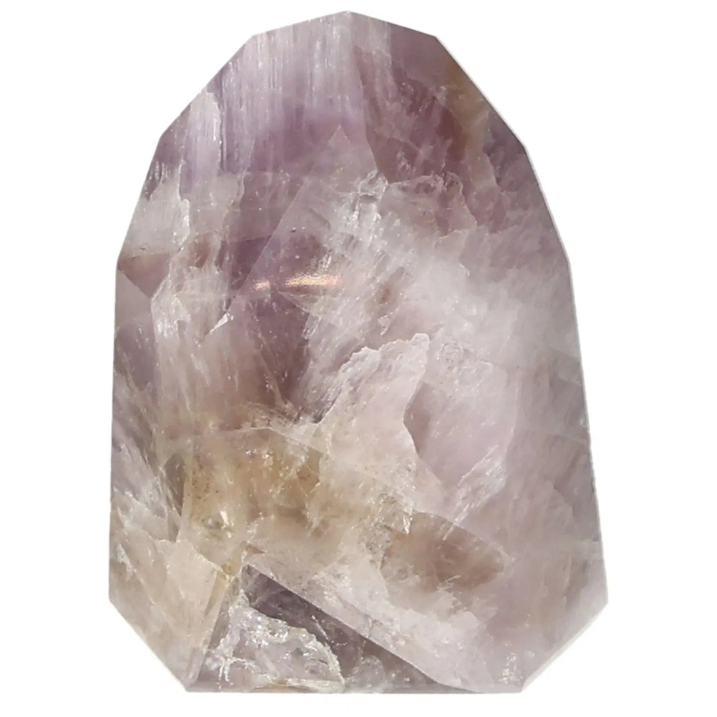 Polished Seven Point Amethyst from Sylvia Crystals, a luxurious crystal for stress relief and emotional stability in wellness collections.
