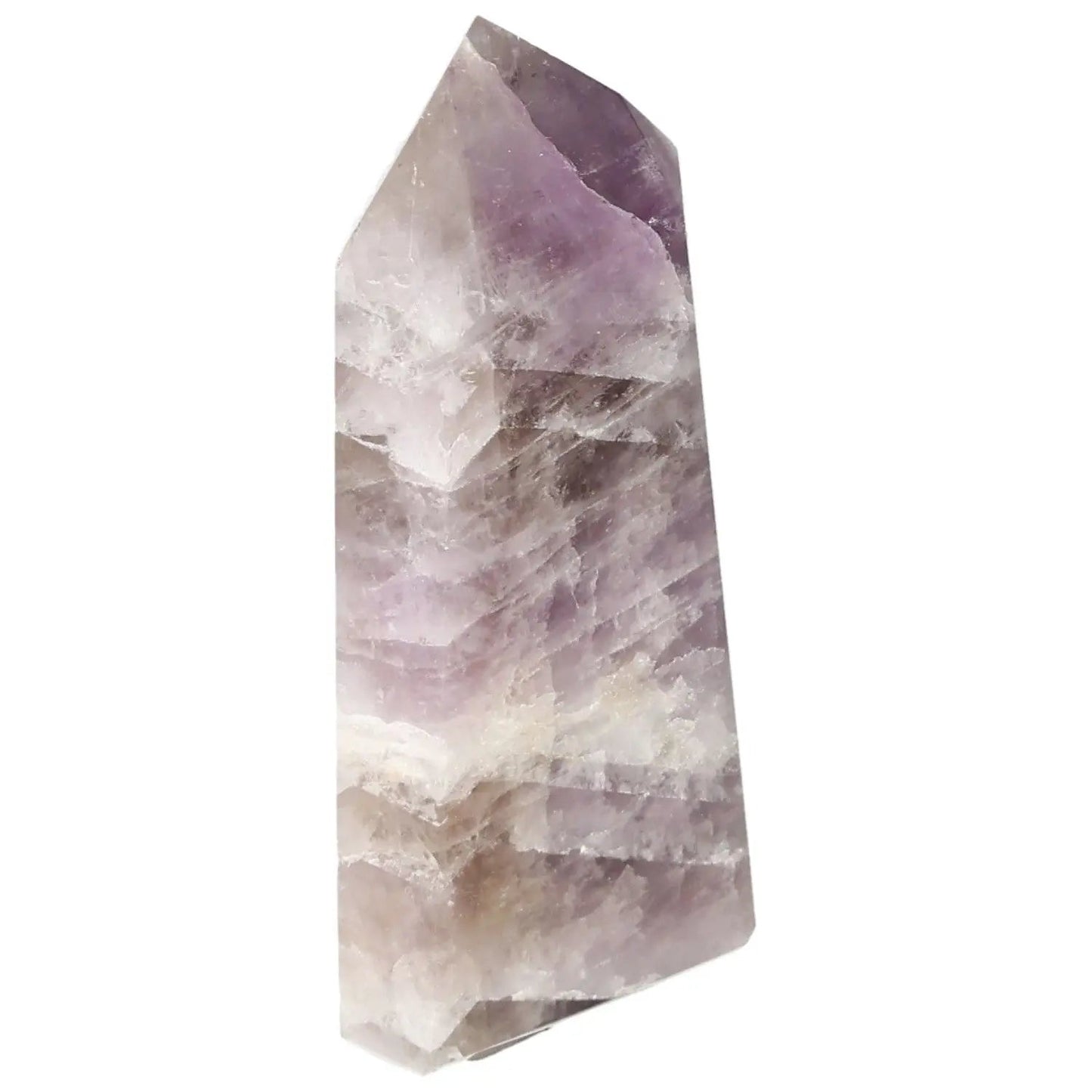 Seven Point Polished Amethyst crystal from Sylvia Crystals, known for boosting energy, stress relief, and spiritual harmony.