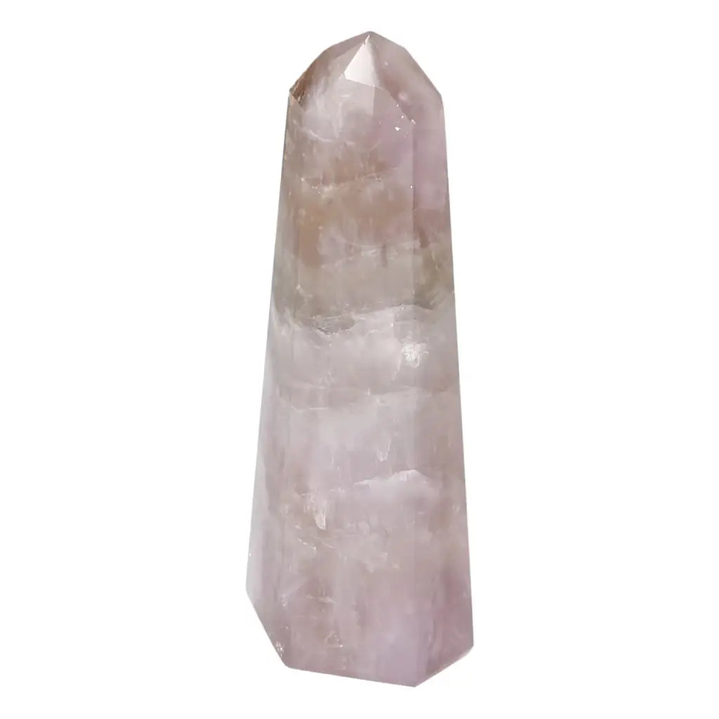Seven Point Polished Amethyst Crystal from Sylvia Crystals, stress relief and energy enhancer, luxury design.