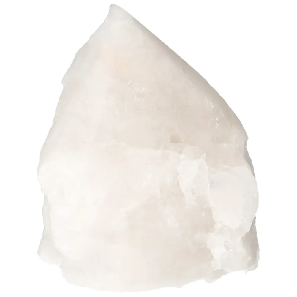 Handpicked Polished Milky Quartz Point from Sylvia Crystals, ideal for energy harmonization and purification, exquisite and pure.