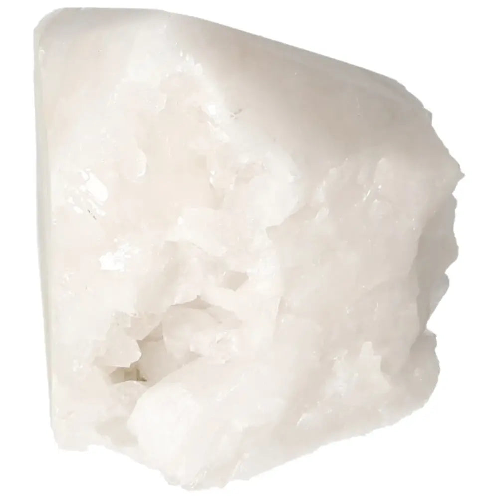 Polished Milky Quartz Point from Sylvia Crystals, renowned for harmonizing energies and exceptional purity, handpicked and premium quality.