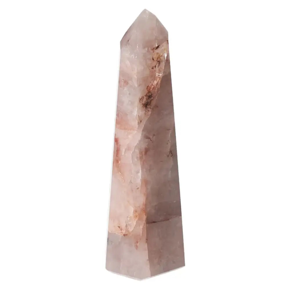 Premium Polished Point Hematoide crystal from Sylvia Crystals, showcasing luxury and divine geometry.