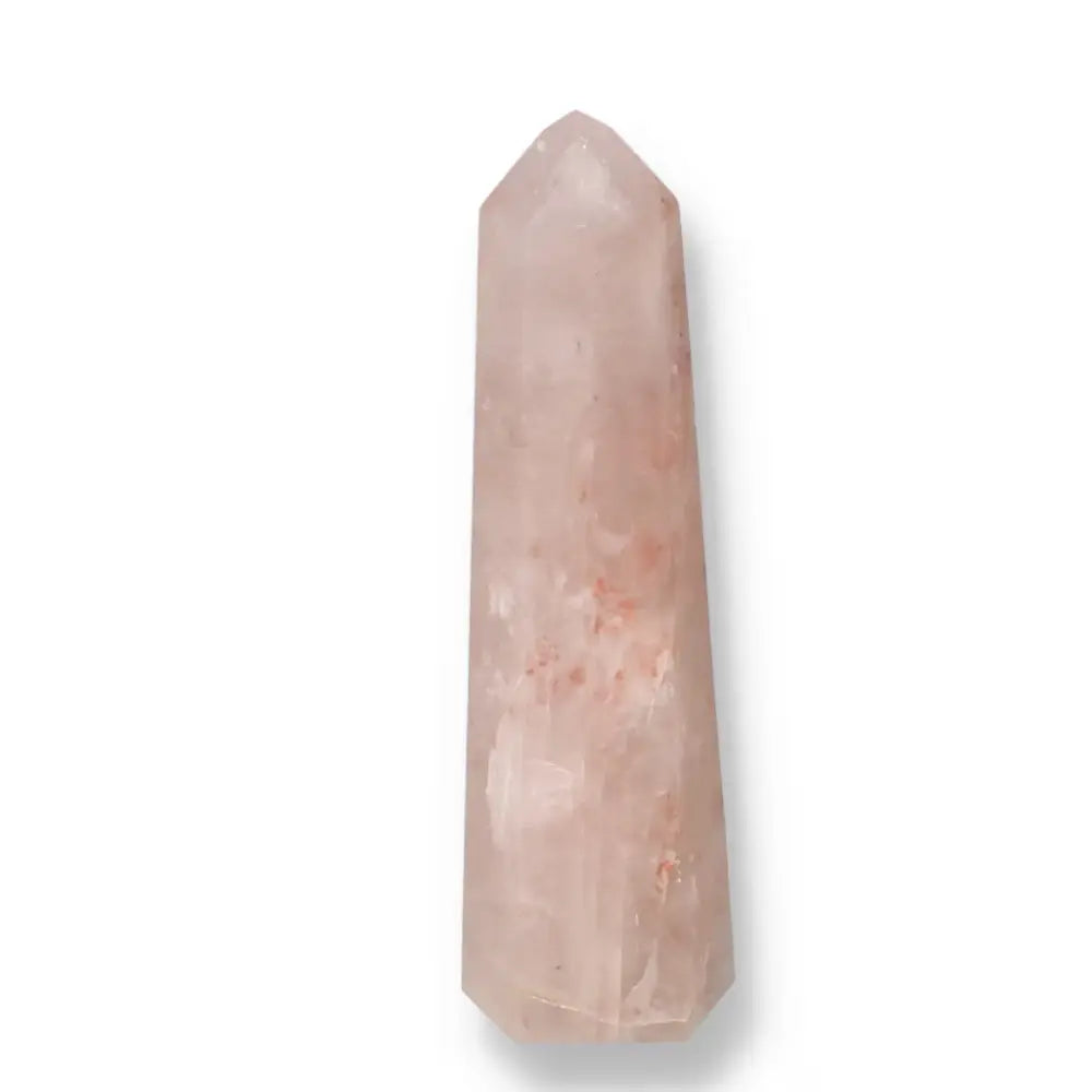 Polished Point Hematoide crystal from Sylvia Crystals, showcasing its luxurious, transformative energy and visual allure.