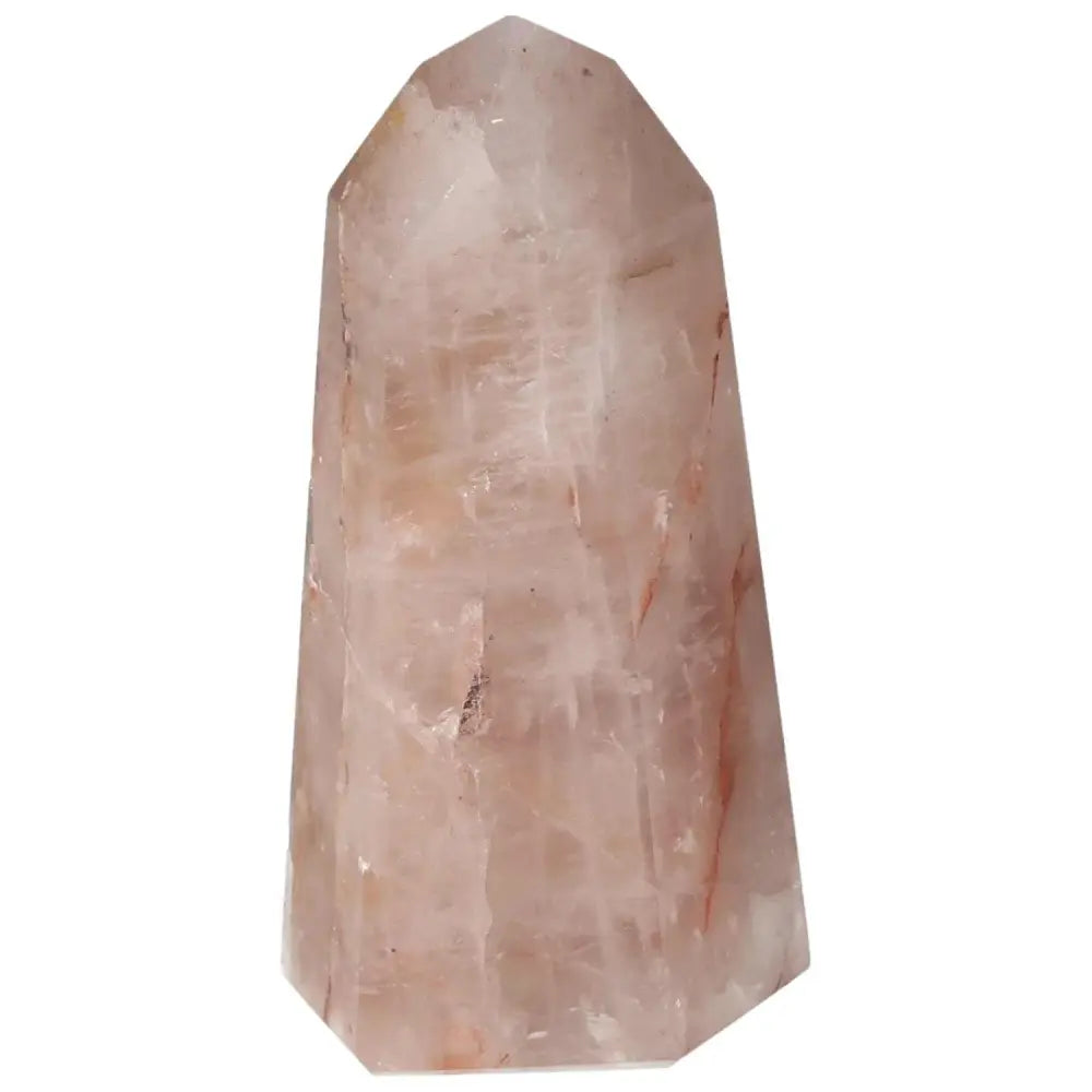 Polished Point Hematoide crystal with rich earthy tones, from Sylvia Crystals, ideal for grounding and spiritual harmony.