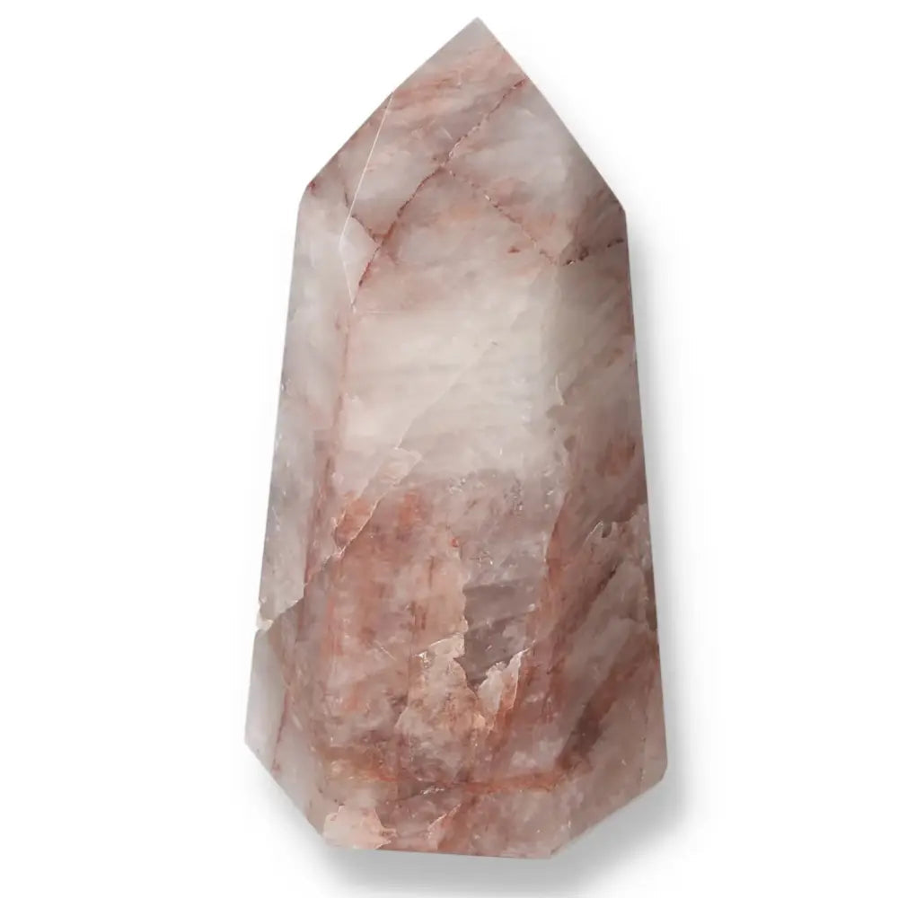 Polished Point Hematoide crystal from Sylvia Crystals, known for its spiritual harmony and rejuvenating properties.