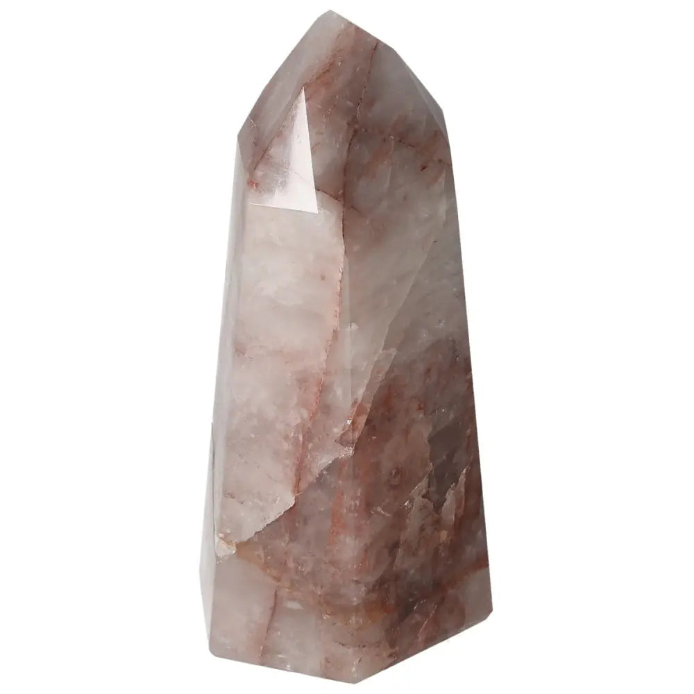 Polished Point Hematoide crystal from Sylvia Crystals, symbolizing harmony of spirit and matter, perfect for conscious living.