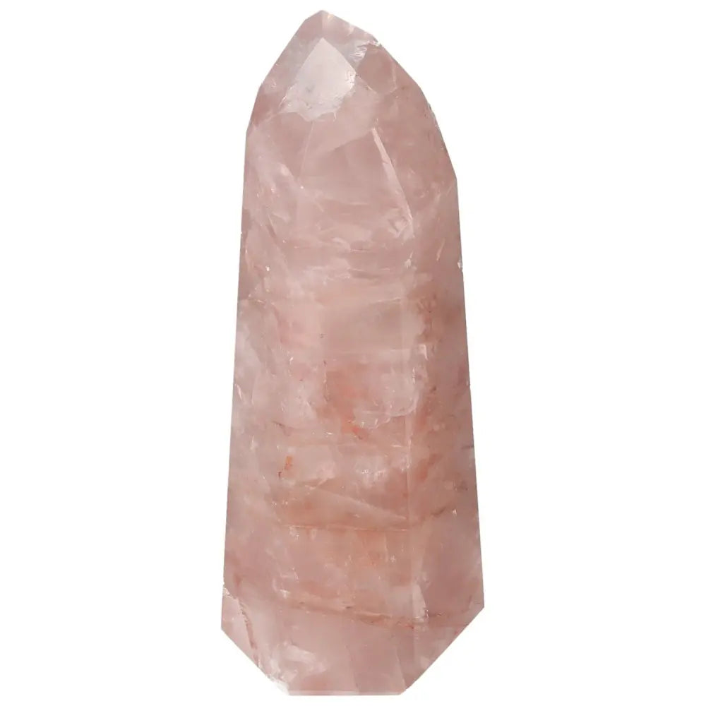 Polished Point Hematoide crystal with intricate patterns and vibrant hues from Sylvia Crystals, perfect for conscious living spaces.