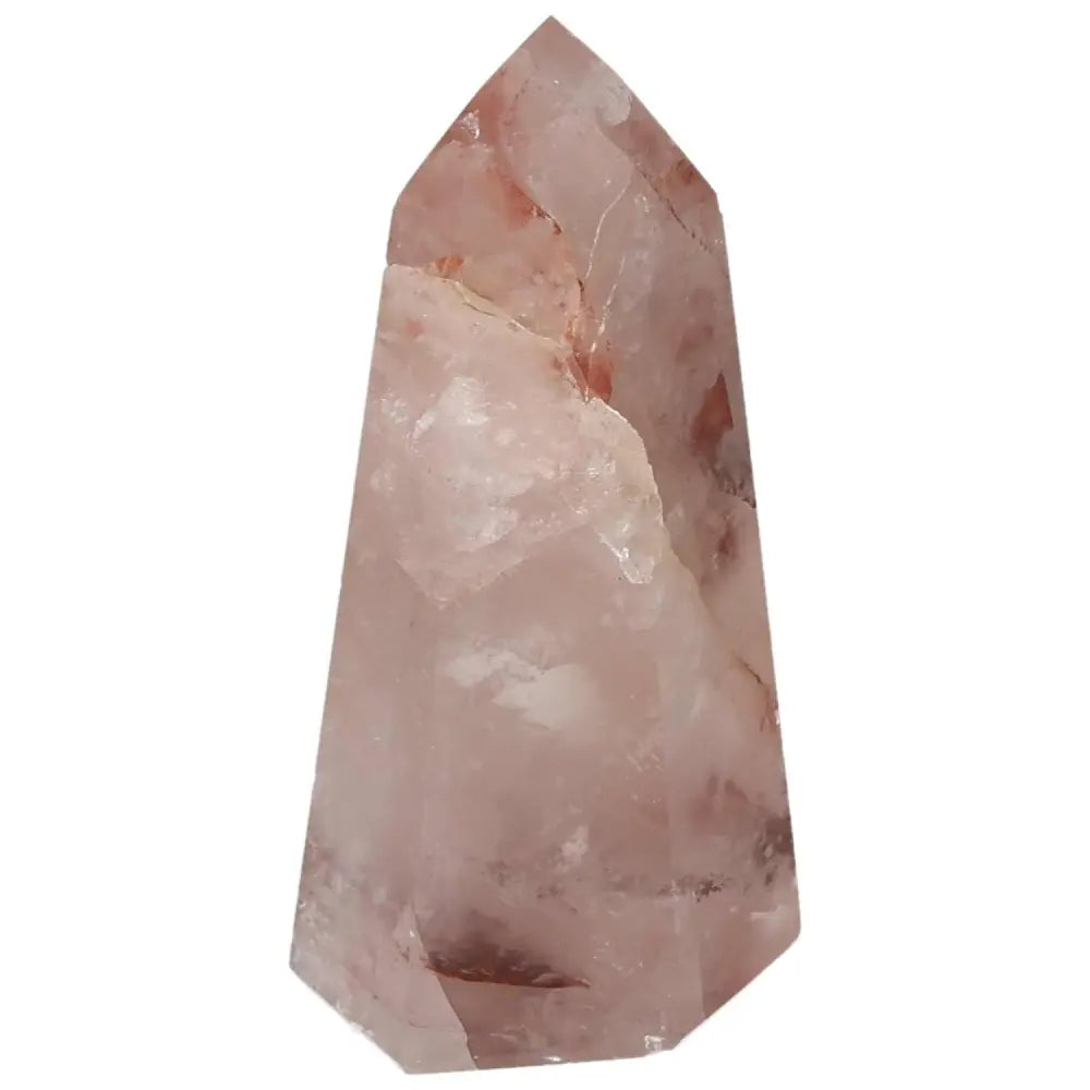 Polished Point Hematoide crystal by Sylvia Crystals showcasing earthy tones and unique energy for spiritual enhancement.