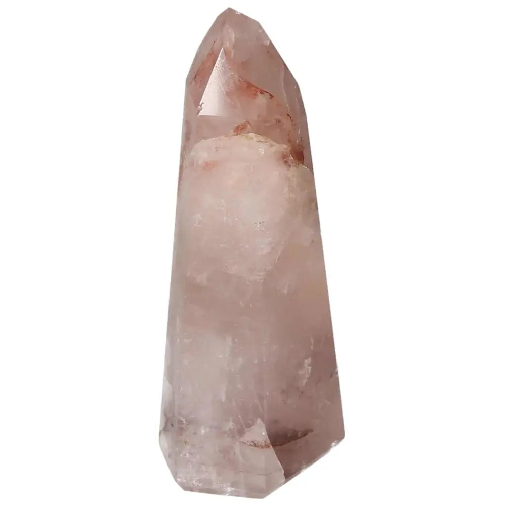 Polished Point Hematoide crystal by Sylvia Crystals, featuring rich earthy tones and unique energy for spiritual and conscious living.