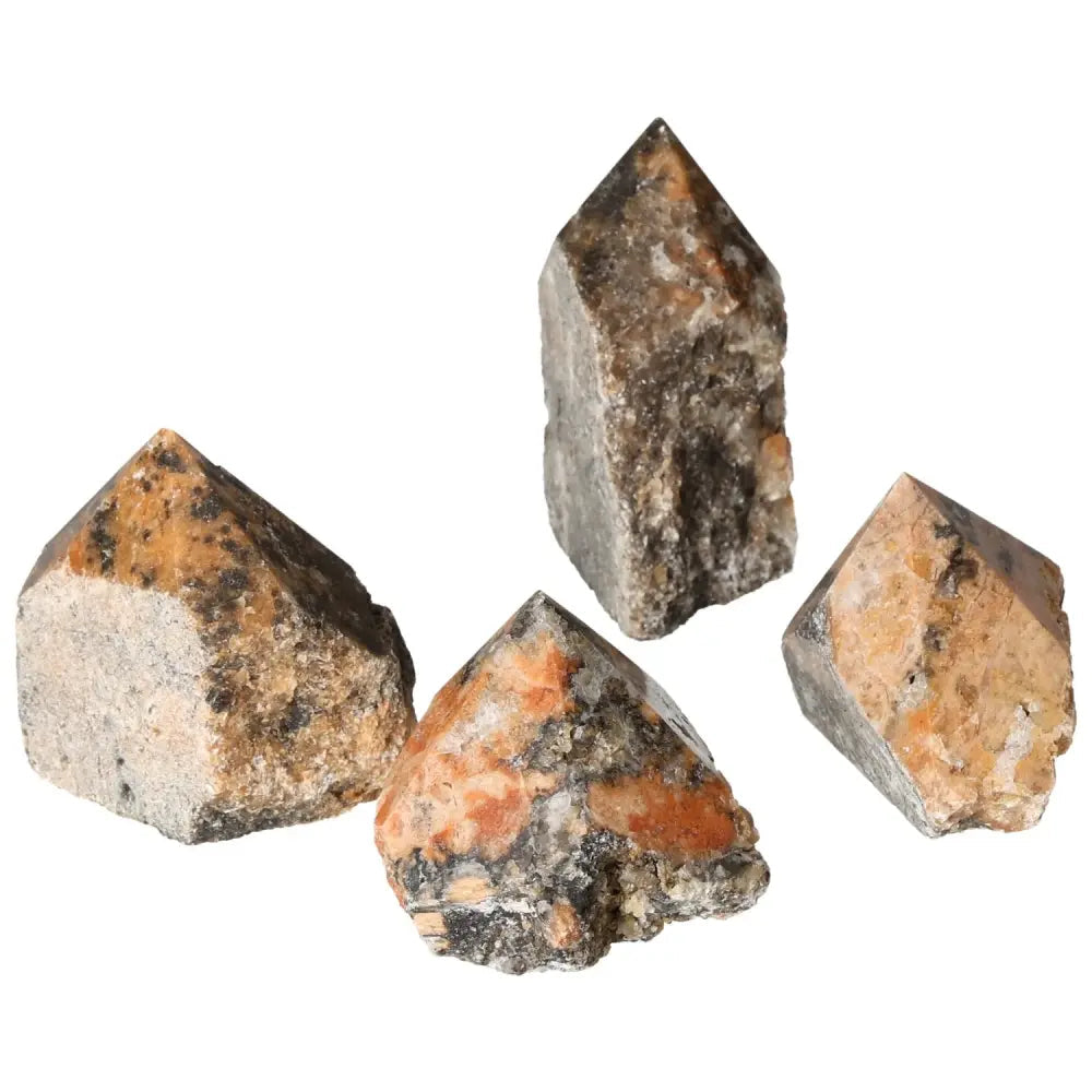 Polished Point Orquidea Calcite M crystals by Sylvia Crystals, known for enhancing self-confidence and boosting ambition.