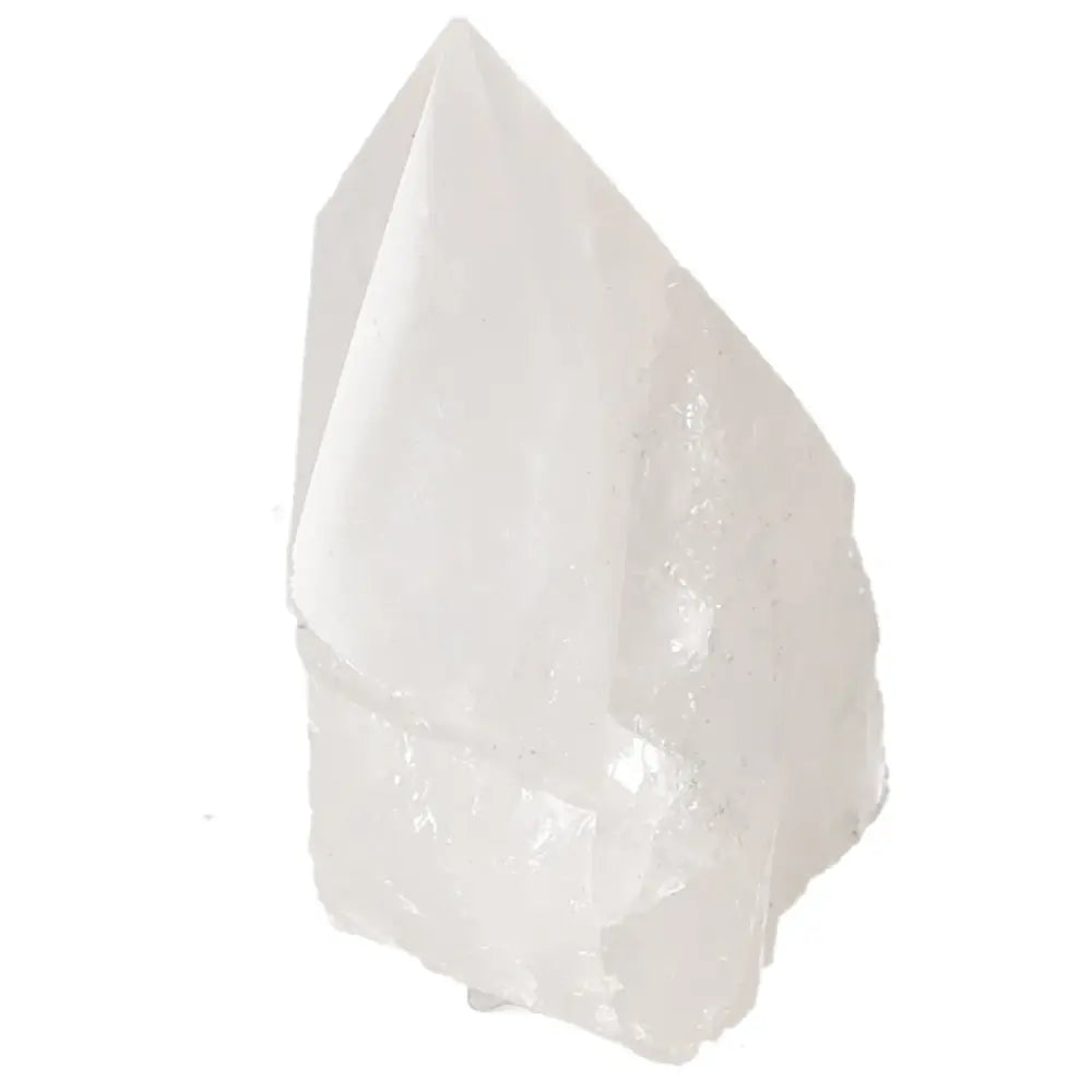 Polished Point Quartz S crystal from Sylvia Crystals, known for harmonizing body, mind, and environment; premium quality stone.